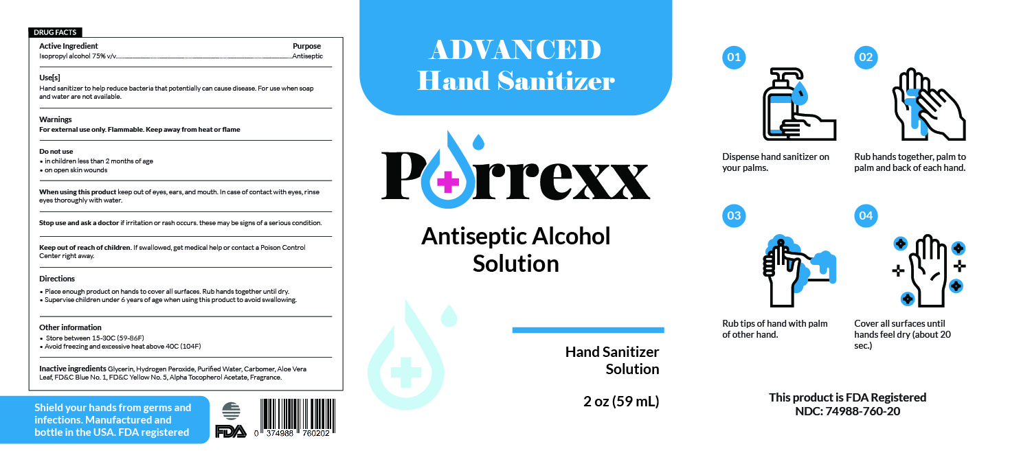 NDC 74988760 Hand Sanitizer